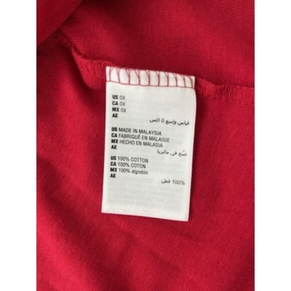 Karen Scott Women's Red Amore Henley Short Sleeve Knit Top Plus Size 0X NWT - Picture 4 of 5